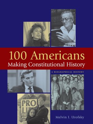 cover image of 100 Americans Making Constitutional History